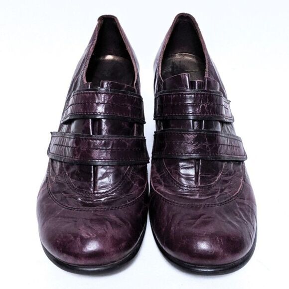 FIDJI FIDJI Dark Purple Heeled Loafers 39 - Picture 2 of 7